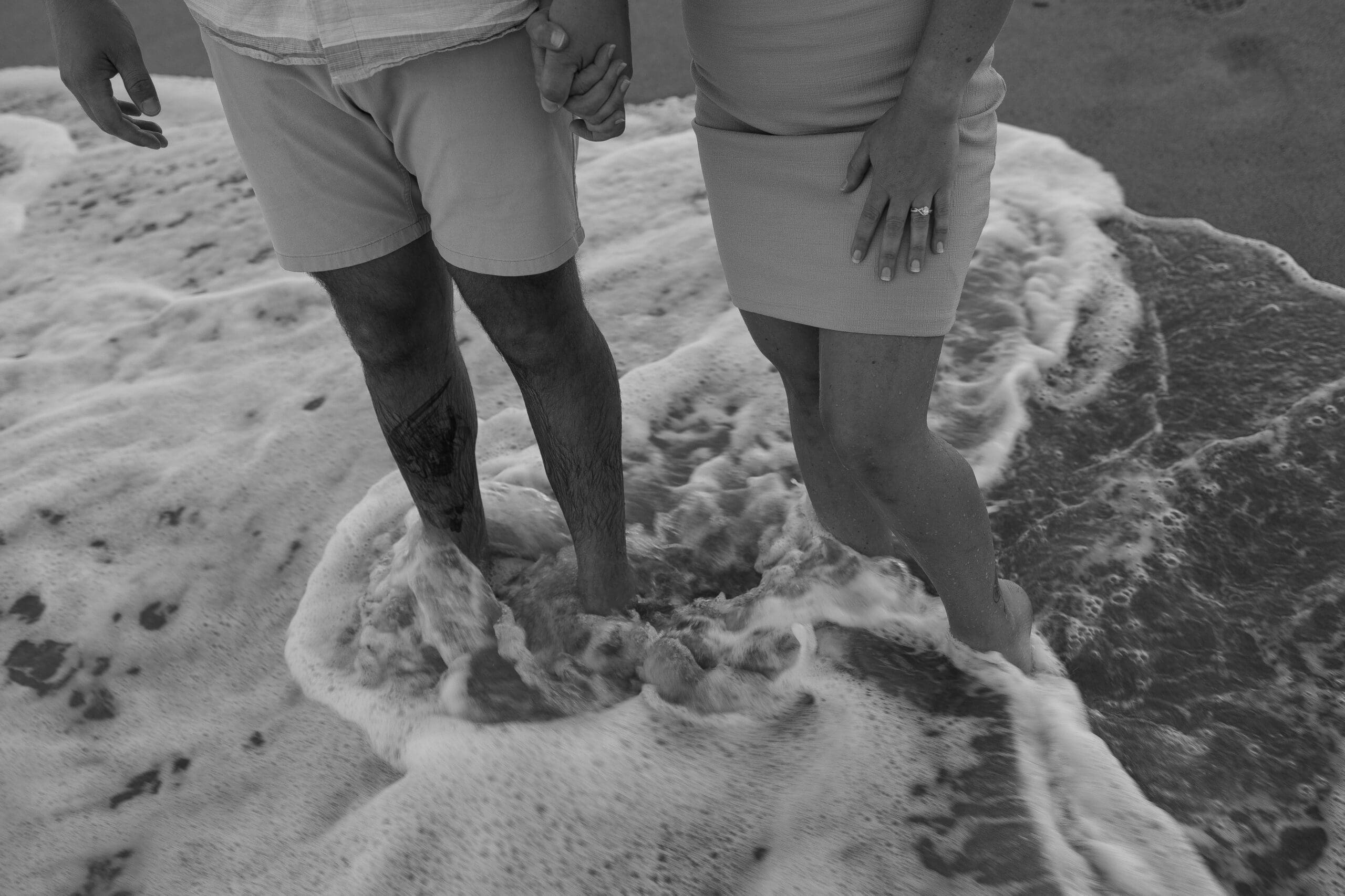 Romantic sunset portrait by the water during golden hour in Boston.