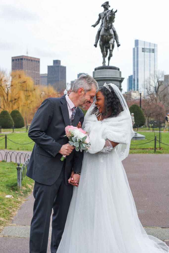 Boston City Hall elopement photography downtown Boston
