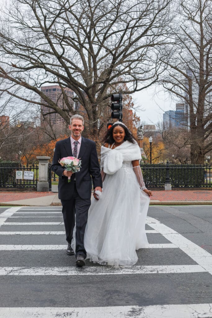 Boston City Hall elopement photography downtown Boston
